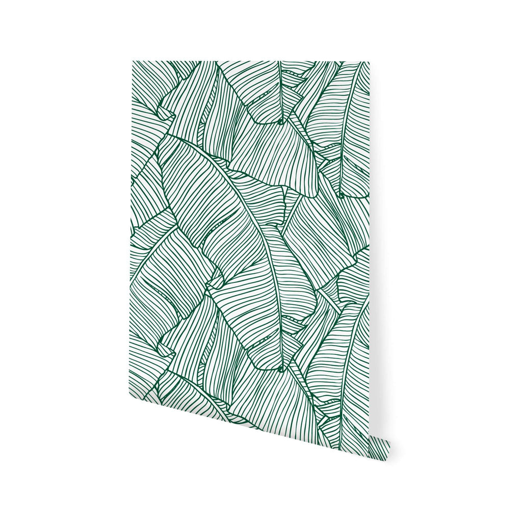 moderní tapety na zeď s zelenými palmovými listy