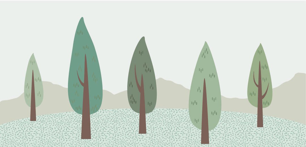 návrh obrazové tapety se stromy "V lese"